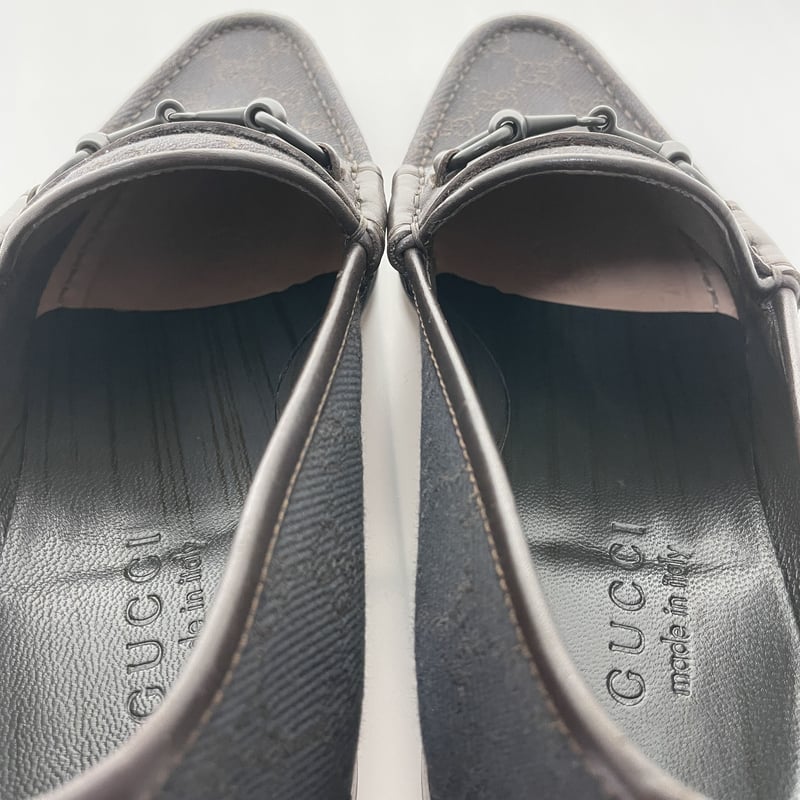 GUCCI (40 1/2 E) ブラウン GG ホースビット ローファー | ラクトク