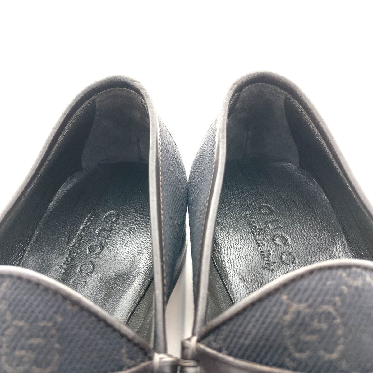 GUCCI (40 1/2 E) ブラウン GG ホースビット ローファー | ラクトク