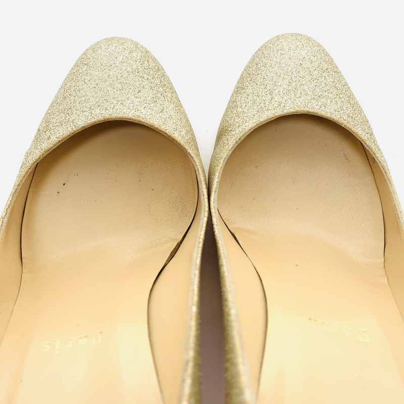 Christian Louboutin パンプス グリッター シルバー 25.0cm Christian Louboutin パンプス グリッター シルバー 25.0cm