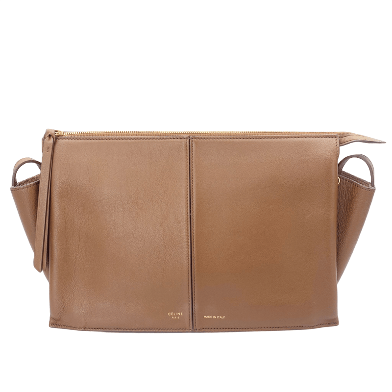 CELINE セリーヌ トリフォルド ショルダーバッグ ブラウン | ラクトク