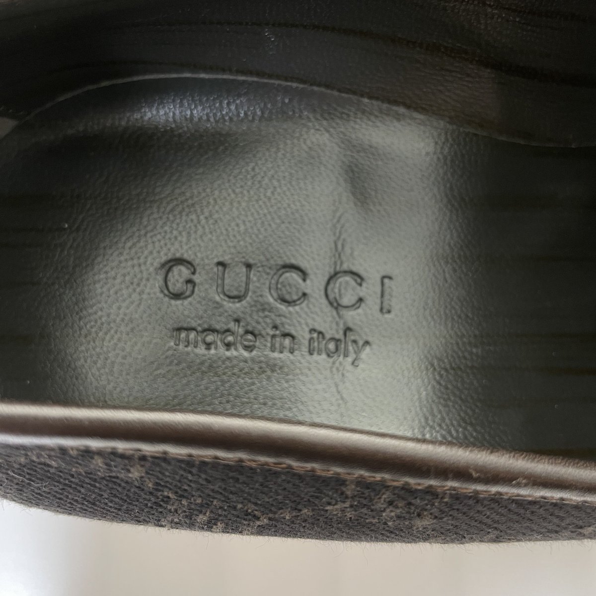 GUCCI (40 1/2 E) ブラウン GG ホースビット ローファー | ラクトク