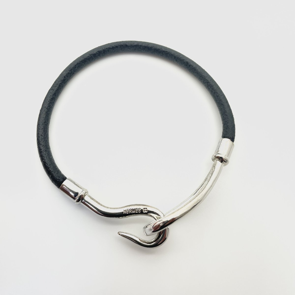 HERMES エルメス ジャンボ ブレスレット ブラック シルバー HERMES エルメス ジャンボ ブレスレット ブラック シルバー