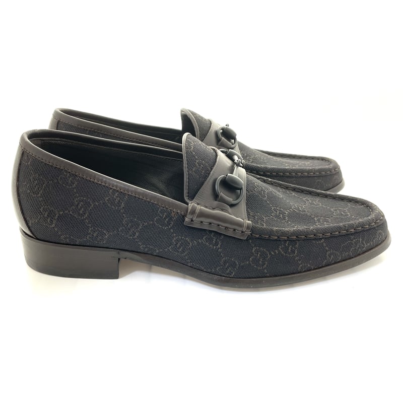 gucci ビットローファー　40 1/2 GUCCI (40 1/2 E) ブラウン GG ホースビット ローファー | ラクトク