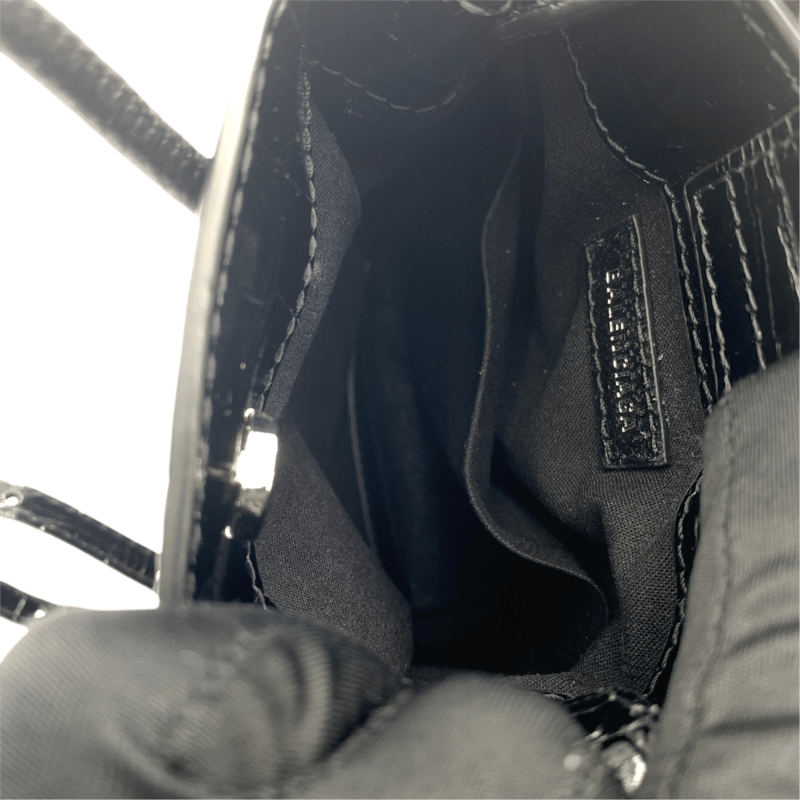 BALENCIAGA ブラック ショッピングフォンホルダー 良品 バレンシアガ ショルダーバッグ ショッピング フォン