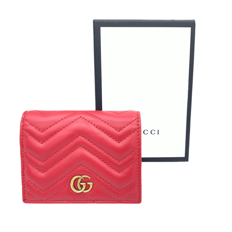 GUCCI グッチ GGマーモント ミニウォレット レッド 466492 | ラクトク