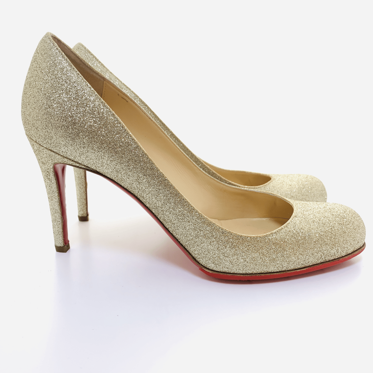 Christian Louboutin パンプス グリッター シルバー 25.0cm Christian Louboutin パンプス グリッター シルバー 25.0cm