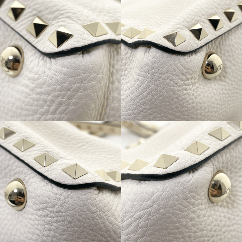 Valentino Garavani ロックスタッズ 2way トートバッグ アイボリー |