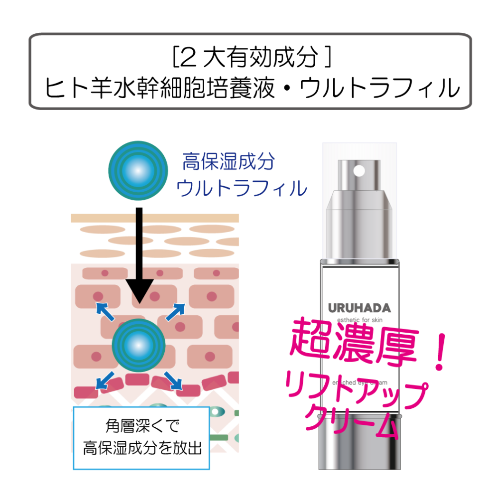 ヒト羊水幹細胞培養液・ウルトラフィル配合のリフトアップアイクリーム エンリッチ アイクリーム 30g（ヒト羊水幹細胞培養液・ウルトラフィル