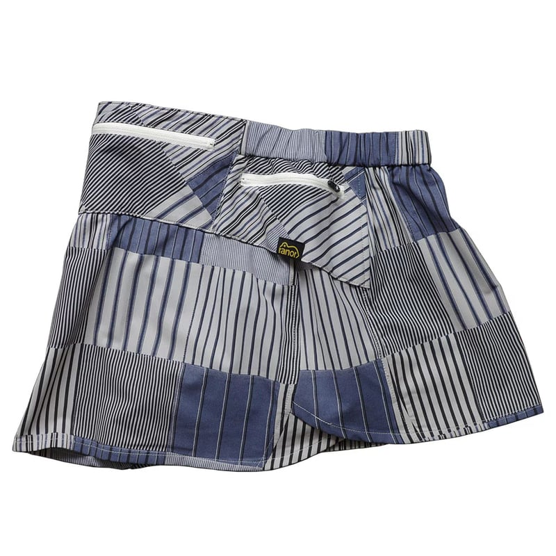ranor ラナー / STRIPE PW MIDDLE SKIRT《BLK》 ストライプ ミ