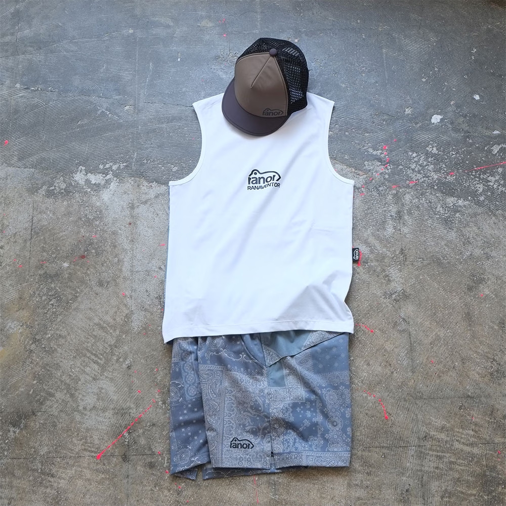 ranor ラナー / BANDANA MIDDLE SHORTS 《S-BLU》 バンダナ