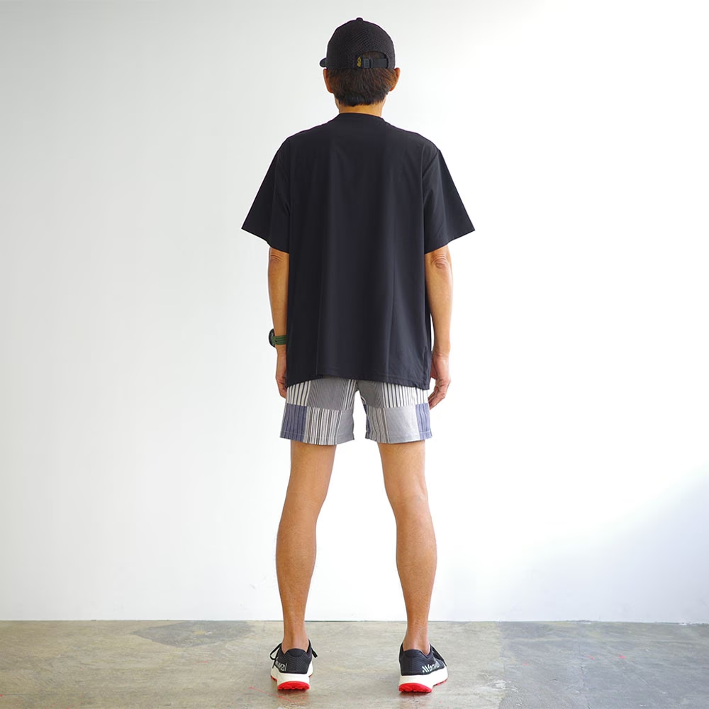ranor ラナー / STRIP PW MIDDLE SHORTS 《BLK》 ストライプ