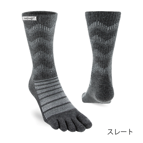 injinji インジンジ / アウトドア ミッドウエイト クルー ウール