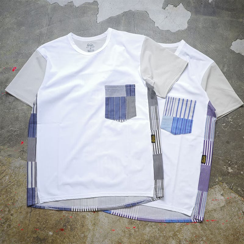 ranor ラナー / STRIP PW T-SHIRT ストライプ ティーシャツ《BLU》
