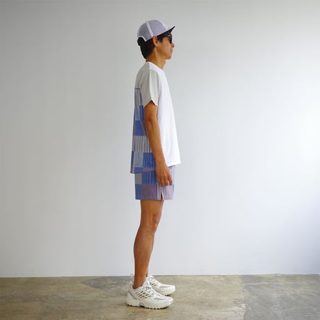 ranor ラナー / STRIPE PW T-SHIRT ストライプ ティーシャツ《BLU》【Lのみ】