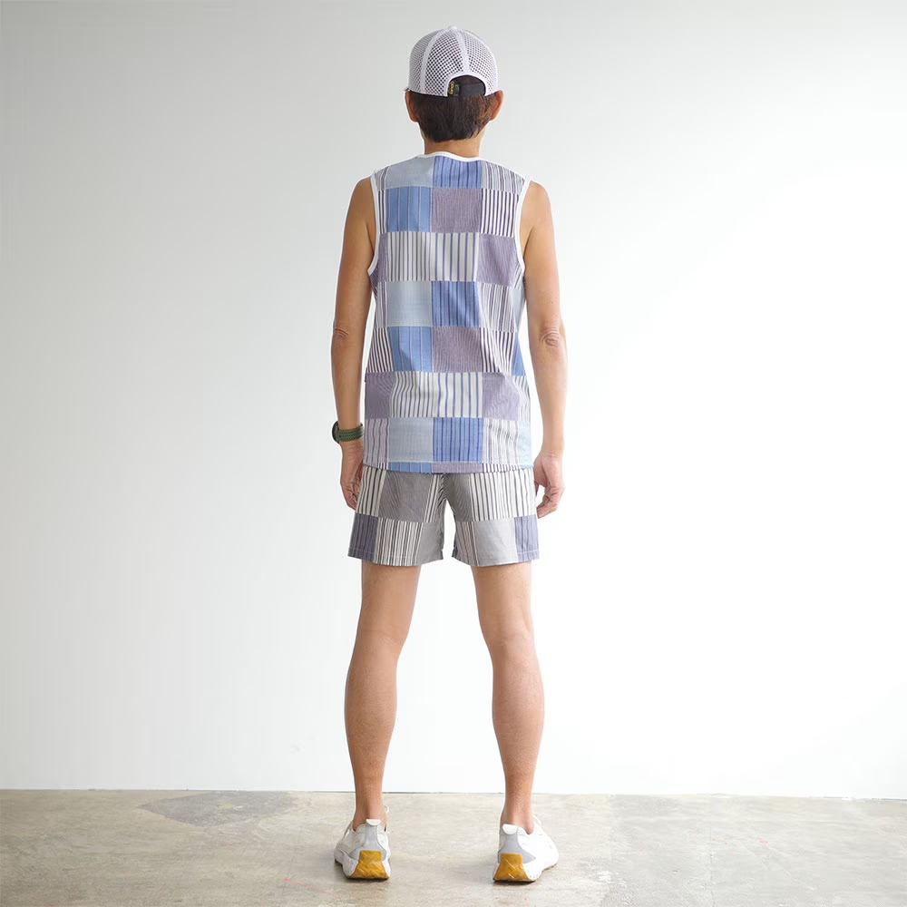 ranor ラナー / STRIPE PW NOSLEEVE 《BLU》 ストライプ ノー