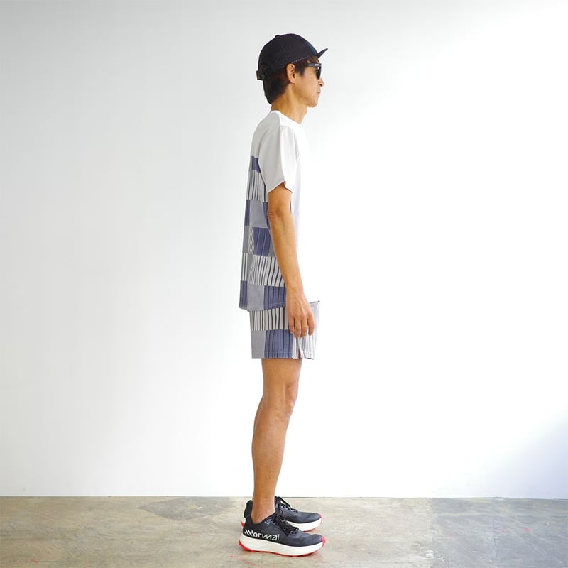 ranor ラナー / STRIP PW T-SHIRT ストライプ ティーシャツ《BLU》