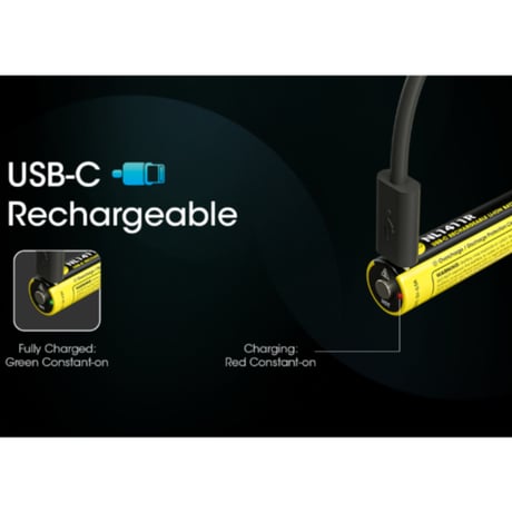 NITECORE ナイトコア /  NL1411R （USB-C充電式リチウムイオンバッテリー）