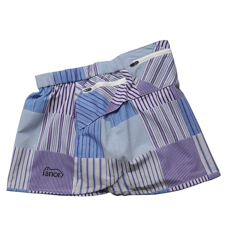 ranor ラナー / STRIPE PW MIDDLE SKIRT《BLU》 ストライプ ミドルスカート 《BLU》