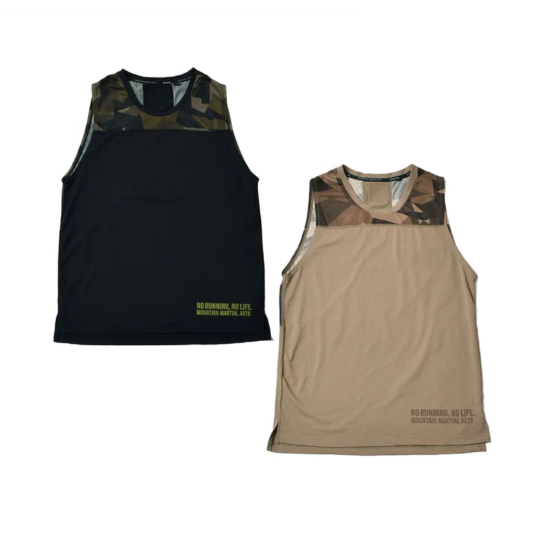 MMAマウンテンマーシャルアーツ　ノースリーブ　メンズS MMA（マウンテンマーシャルアーツ）MMA FRANKEN Run Sleeve-less -Gray