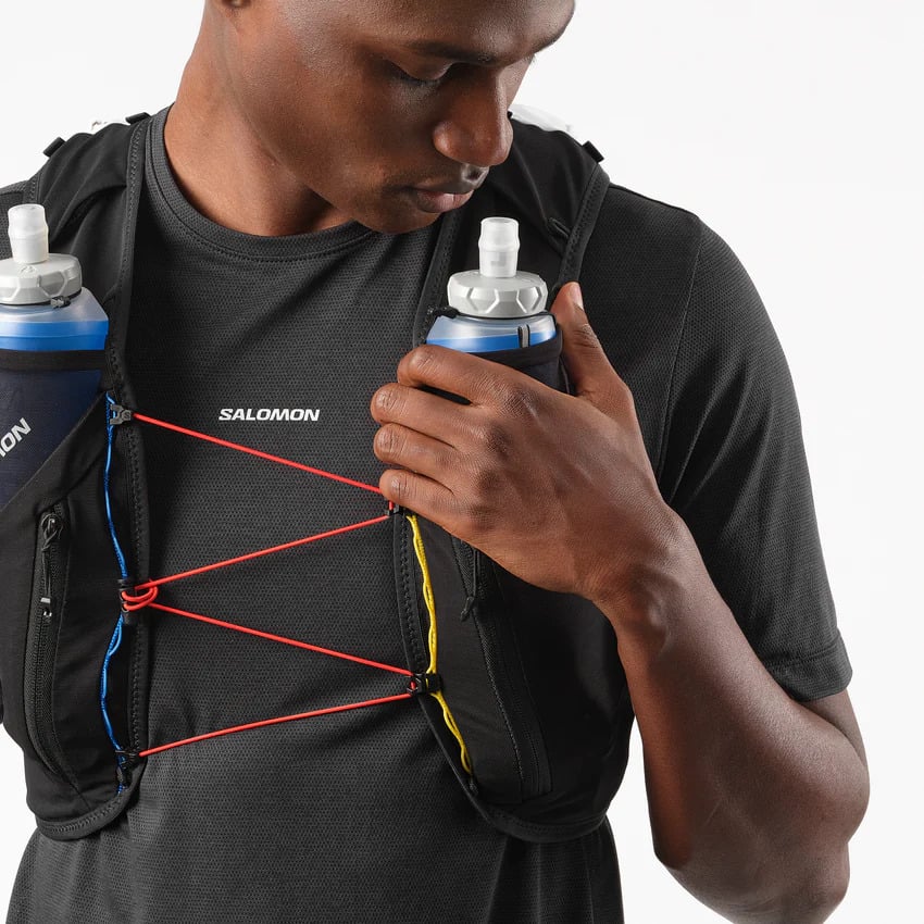 SALOMON ADV SKIN 12 レースフラッグ　サイズL ADV SKIN 12 RACE FLAG Unisex Running Vest with flasks