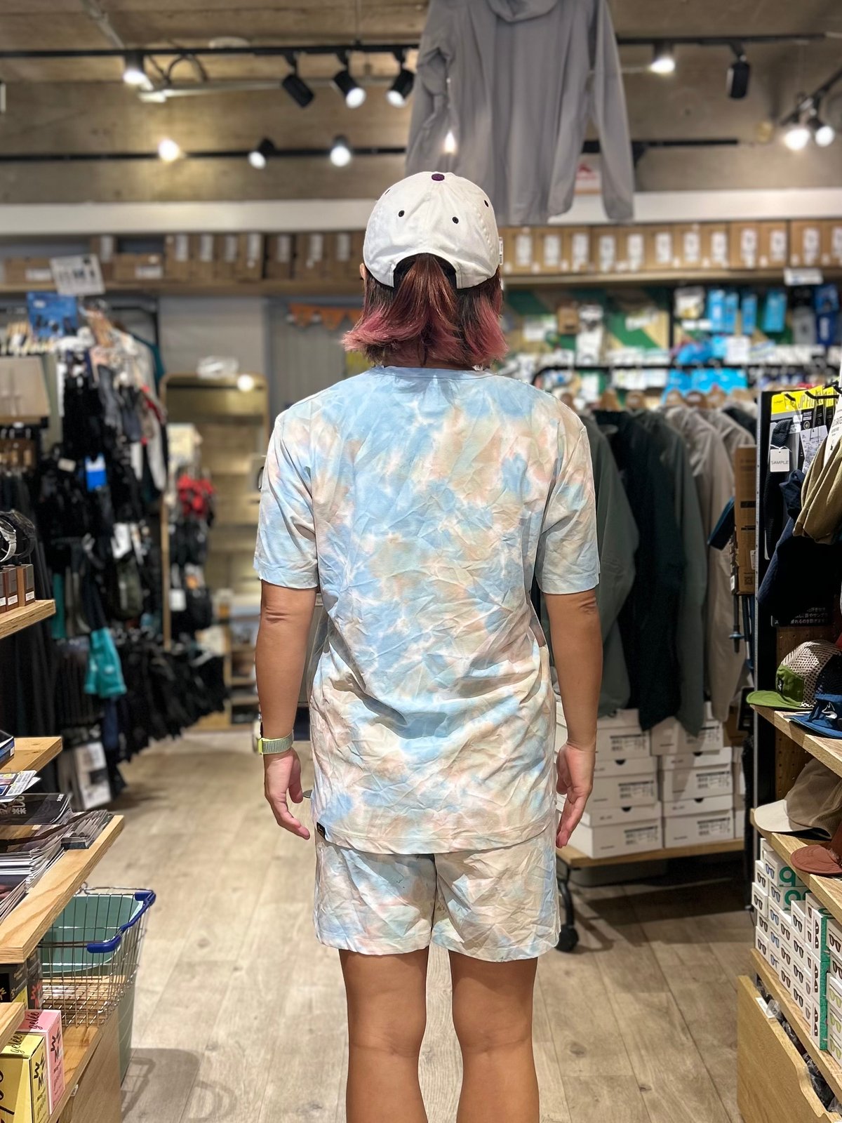 ranor ラナー / TIEDEYING MIDDLE SHORTS《BE×SAX》 | T