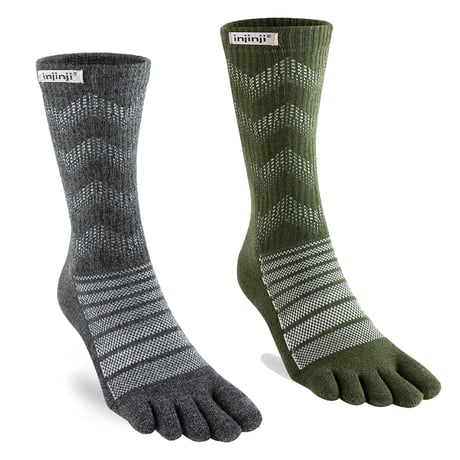 injinji インジンジ / アウトドア ミッドウエイト クルー ウール