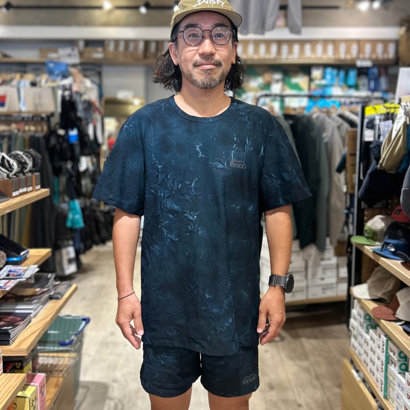 Lのみ】ranor ラナー / TIEDEYING MIDDLE SHORTS《BLK》 |