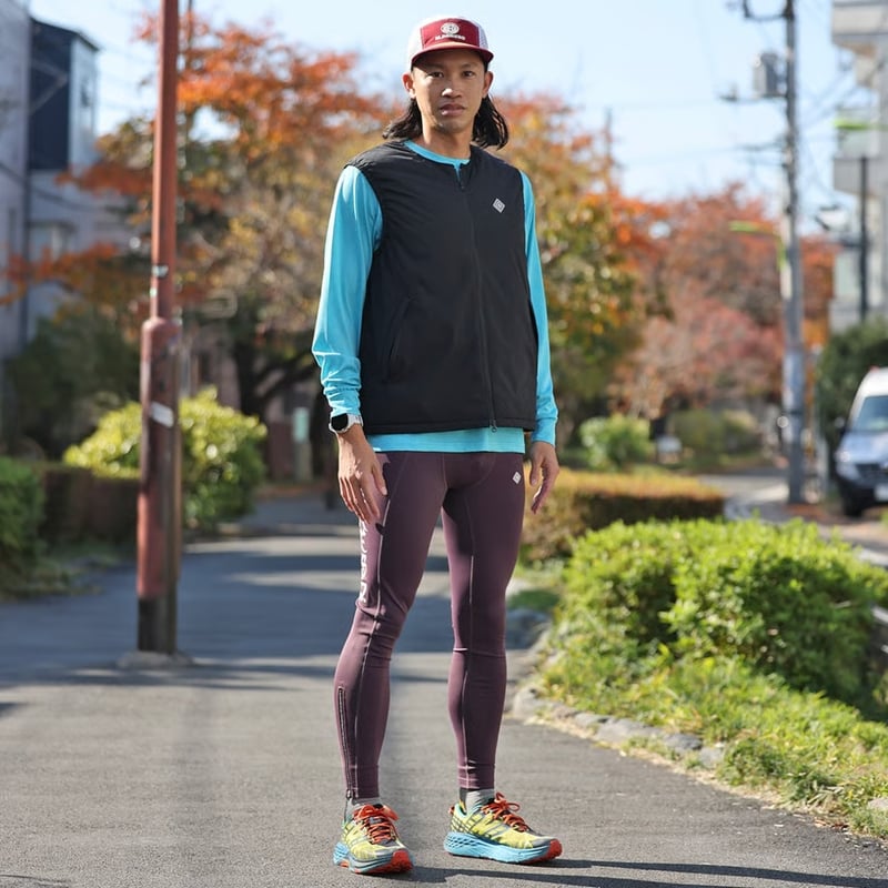 ASICS ELDORESO コラボ　ロングタイツ ELDORESO エルドレッソ / サンスクリット ロングスパッツ《Purple