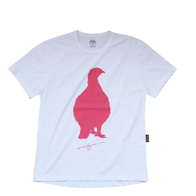 ラナー ranor Tシャツ Mサイズ ranor ラナー / ROCK PTARMIGAN T-SHIRT《WHITE×RED》81