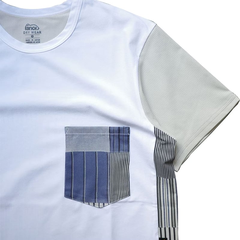 ranor ラナー / STRIP PW T-SHIRT ストライプ ティーシャツ《BLU》