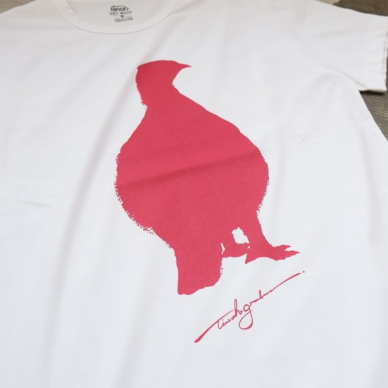 ranor ラナー / ROCK PTARMIGAN T-SHIRT《WHITE×RED》81