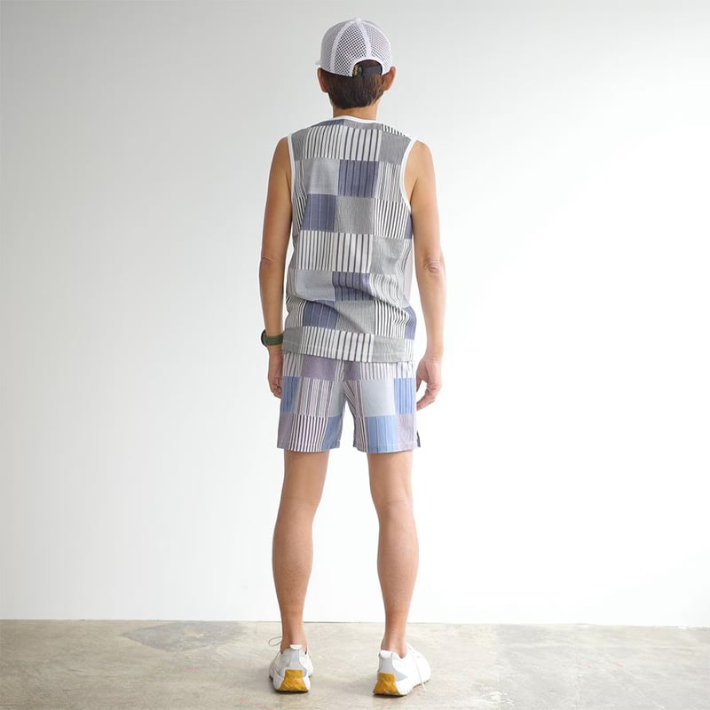 ranor ラナー / STRIPE PW NOSLEEVE 《BLK》 ストライプ ノー
