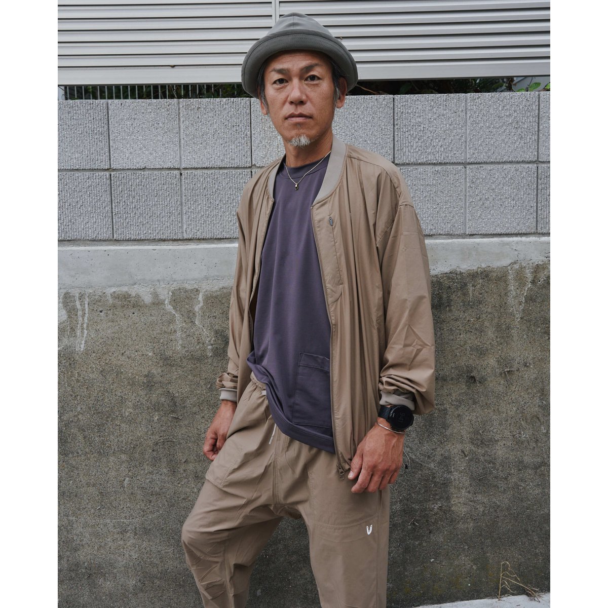 定価33000円◆新品タグ付き◆ヤマダヤ◆バルーンスリーブ　タックブルゾン TANNUKI タヌキ / サト ウィンド ブルゾン 2 《ブルーグレー