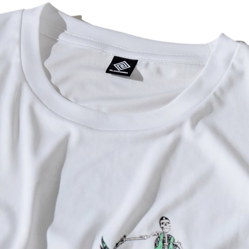 レア)エルドレッソ eldoreso ボーンマン 半袖　杢グレー　サイズL ELDORESO エルドレッソ Bone Dinosaur Tee メンズ レディース