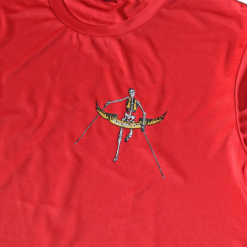 レア)エルドレッソ eldoreso ボーンマン 半袖　杢グレー　サイズL XSのみ】ELDORESO エルドレッソ / ボーンマン ティー《Red