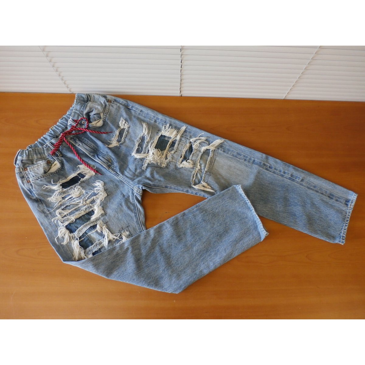 DENIM DUNGAREE/12ozHOME MADEデニムリメイクイージーパンツ | LI...