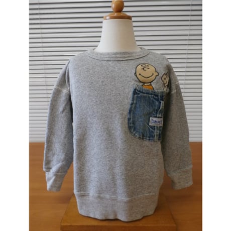 DENIM DUNGAREE デニムダンガリー SNOOPYポケットスウェット DENIM DUNGAREE/ SNOOPY ポケットスウェット | LITTLE FIELD