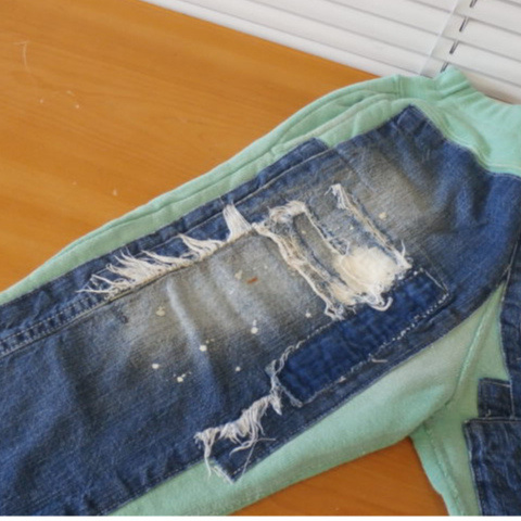 DENIM DUNGAREE/ ビンテージウラケリメイクPN | LITTLE FIELD