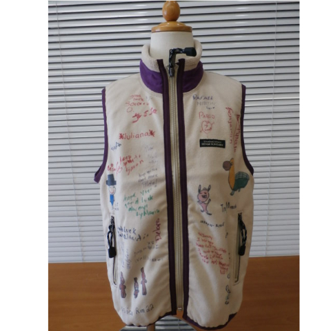 DENIM DUNGAREE/フリースラクガキベスト | LITTLE FIELD