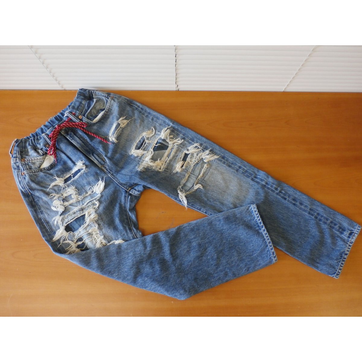 DENIM DUNGAREE/12ozHOME MADEデニムリメイクイージーパンツ | LI...