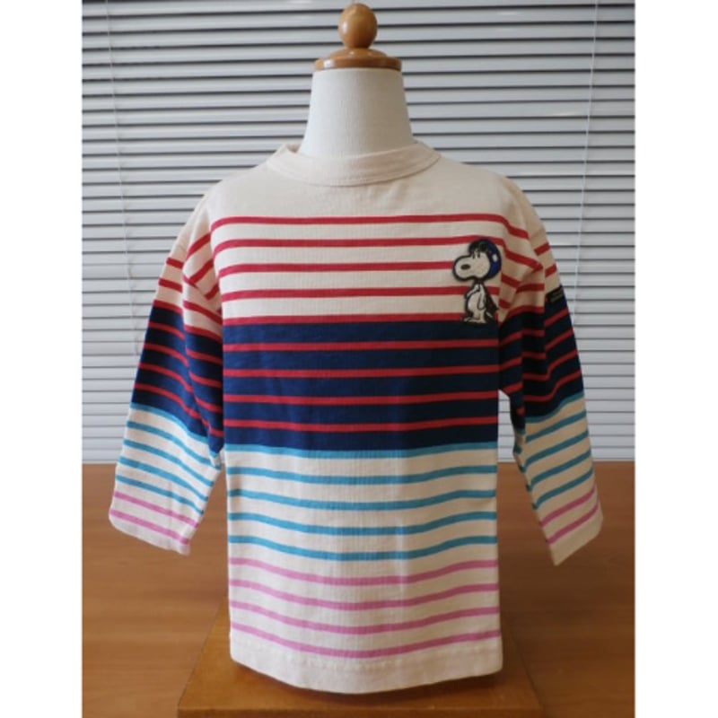 デニム＆ダンガリー　新品タグ付　スヌーピー 長袖　ボーダーTシャツ 02 DENIM DUNGAREE/ SNOOPY ボーダーPT TEE （ネイビー） | LITT