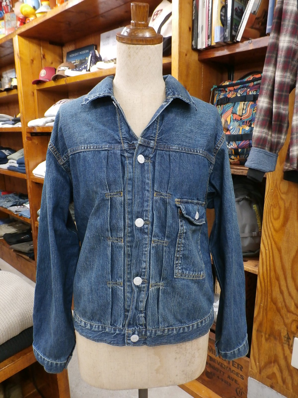 DENIM DUNGAREE/ 8ozデニムジャケット ブルー | LITTLE FIELD