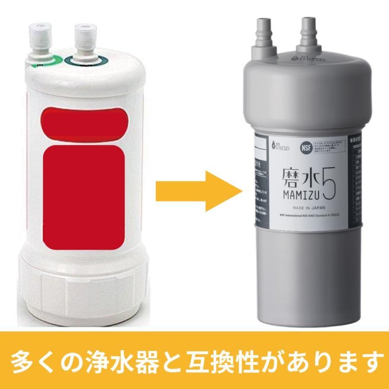 アンダーシンクタイプ浄水器 交換用カートリッジ「磨水5」 | ESCO Stores
