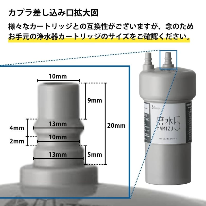 アンダーシンクタイプ浄水器 交換用カートリッジ「磨水5」 | ESCO Stores