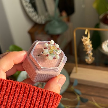 Power stone ring 【garnet】