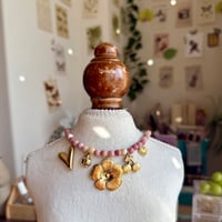 Power stone necklace 【Rhodonite】