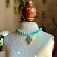 Power stone necklace【turquoise】