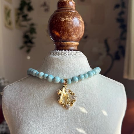 Power stone necklace【turquoise】