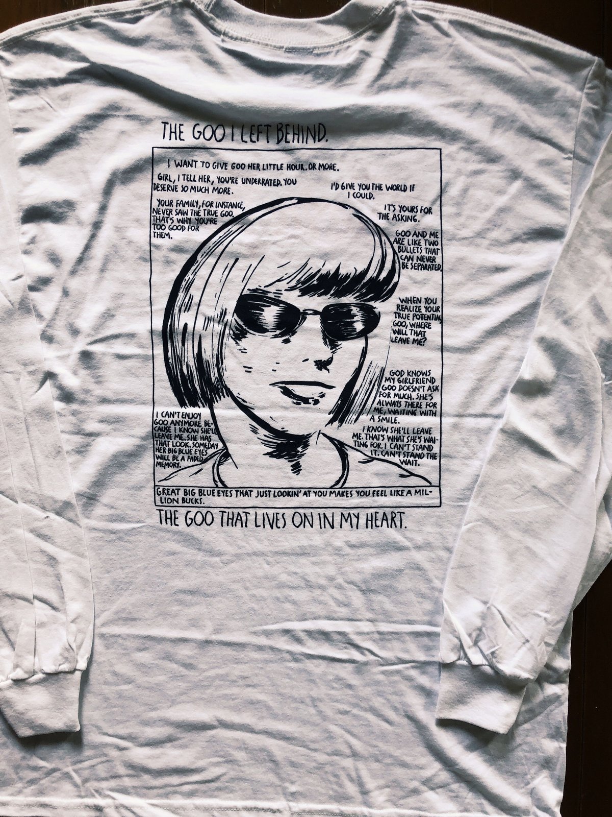 Sonic Youth ロングスリーブ Echo Tシャツ ホワイト/L | ah876