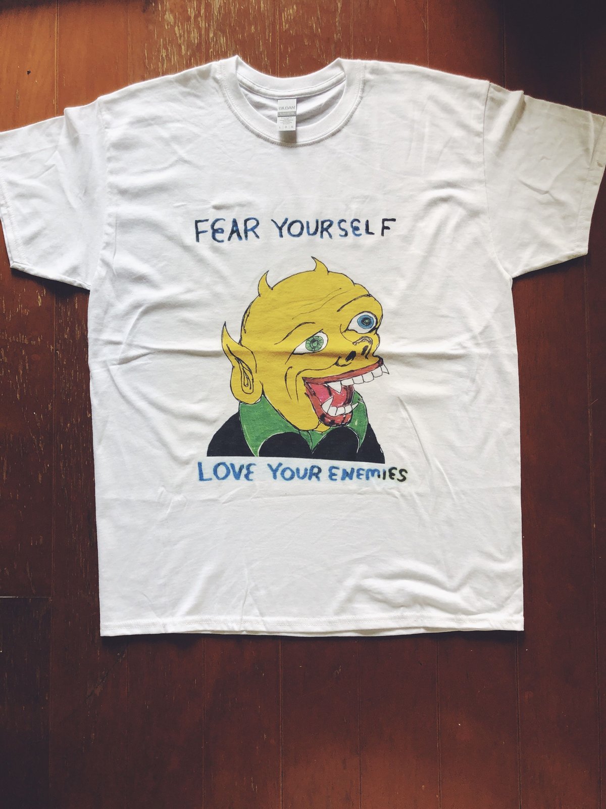 ダニエル・ジョンストン　Fear Yourself　Tシャツ　ホワイト/L